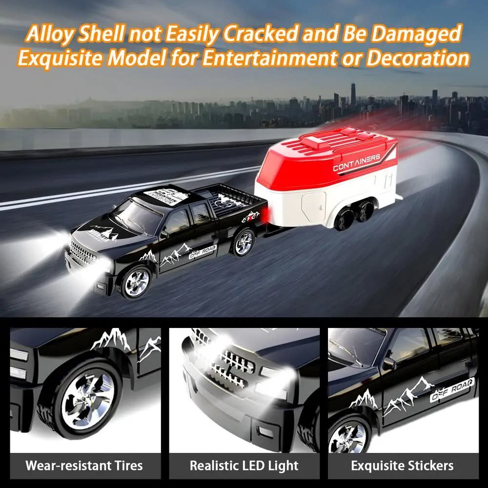 Mini RC Racing Car with Trailer: Remote Controlled Electric Drift RC Model - Perfect Toy Gift for Boys